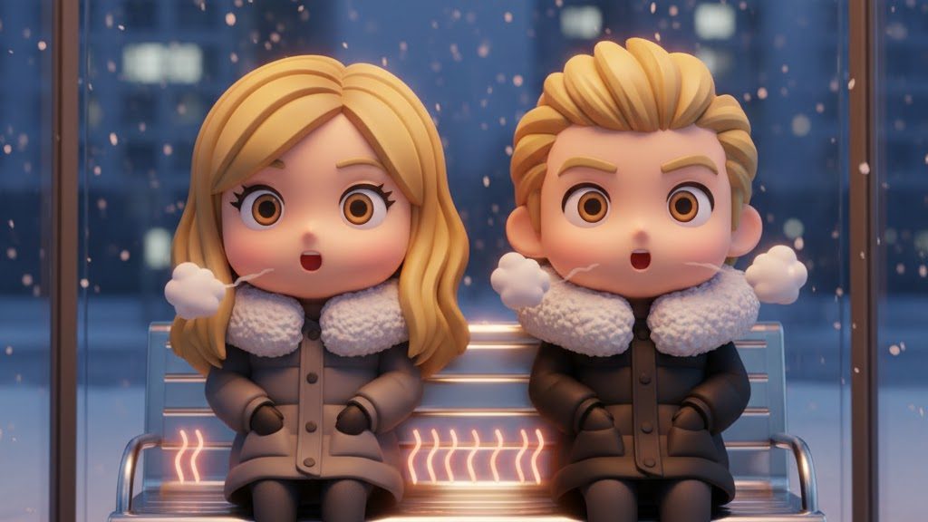 영하의 추위를 녹이는 엉덩이의 마법, 한국 버스 정류장의 비밀