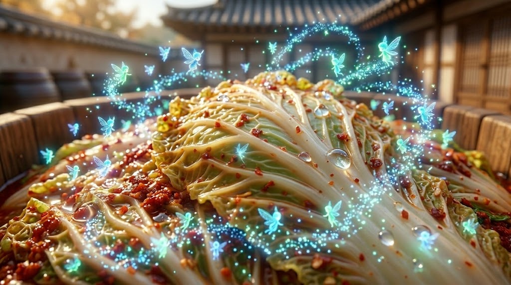 김치 속에 가득한 건강한 에너지와 유산균 (Healthy energy and probiotics filled in Kimchi)
