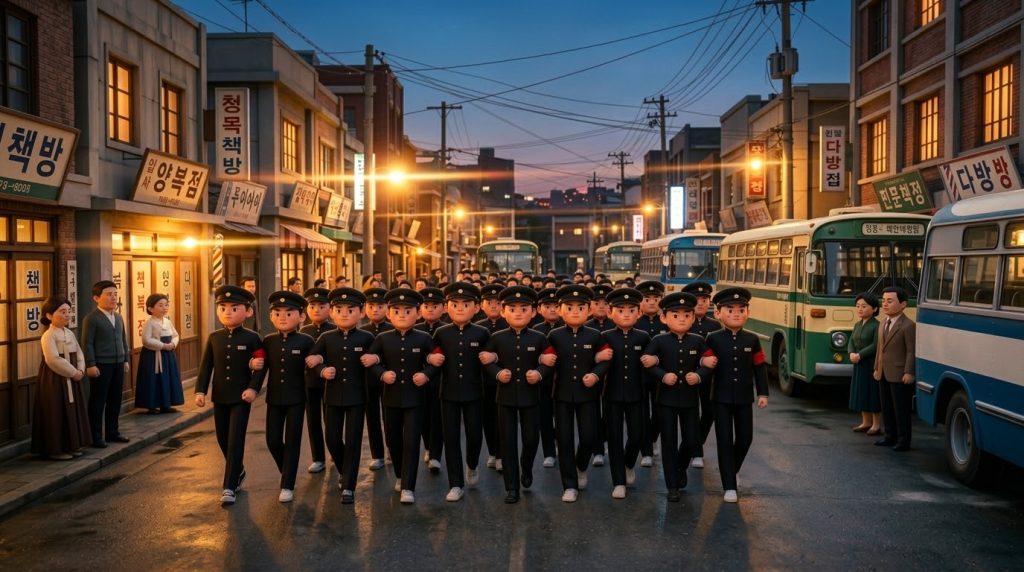  1960년 4월, 거리로 쏟아져 나온 학생들의 용기 있는 행진 (Courageous march of students pouring onto the streets in April 1960) 
