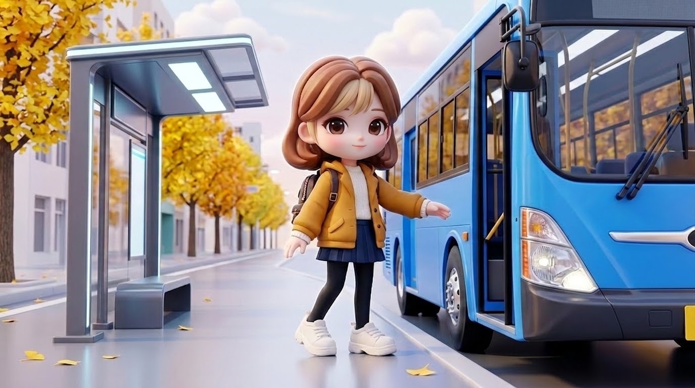 서울 지하철 노선 확인법 - 복잡한 노선도 앞에서 경로를 계획하는 모습 (How to check Seoul subway lines - Chibi character planning a route in front of a complex subway map)