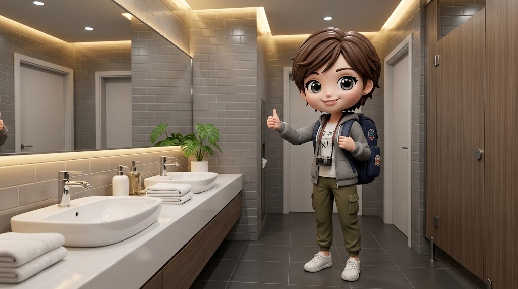 깨끗한 한국 공공 화장실을 상징하는 캐릭터 이미지