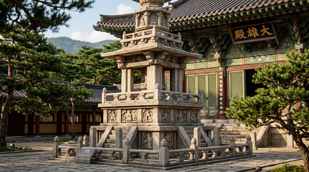 불국사 다보탑과 대웅전