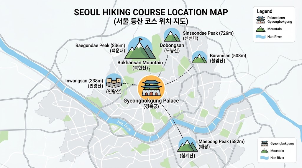 서울 근교의 추천등산코스 ㅈ도